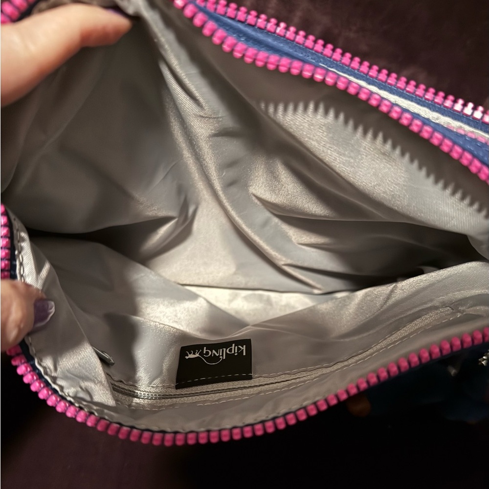 Kipling Annabelle Navy and Pink Crossbody Bag. NWOT. - Picture 4 of 8